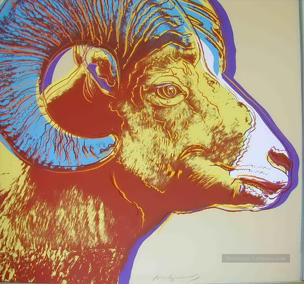 Bighorn Ram Espèces menacées 2 Andy Warhol Peintures à l'huile
